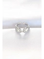 Zirkon Taşlı Silver Renk Ayarlanabilir Yüzük