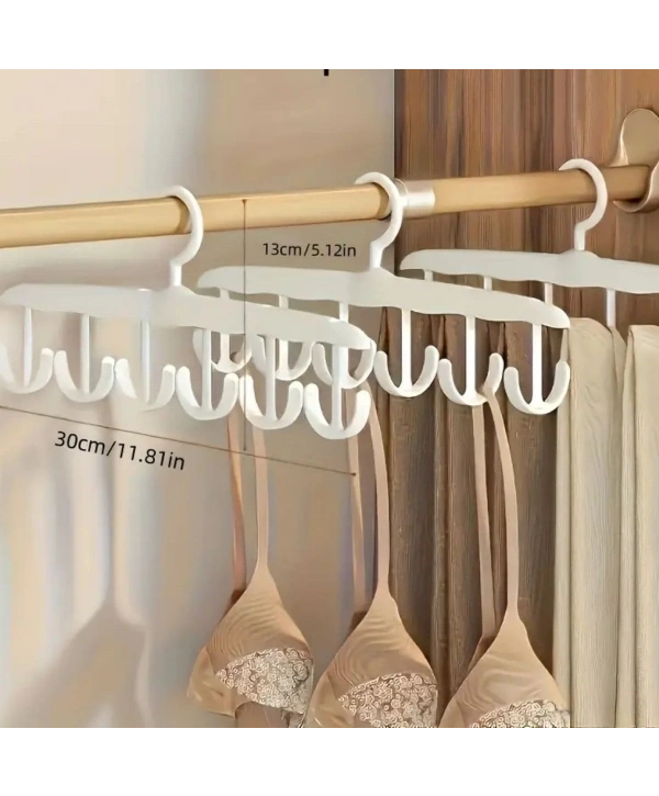 1 Adet Yer Tasarruflu 6 Kancalı Plastik Dolap İçi Düzenleyici Pratik Askı (5047)