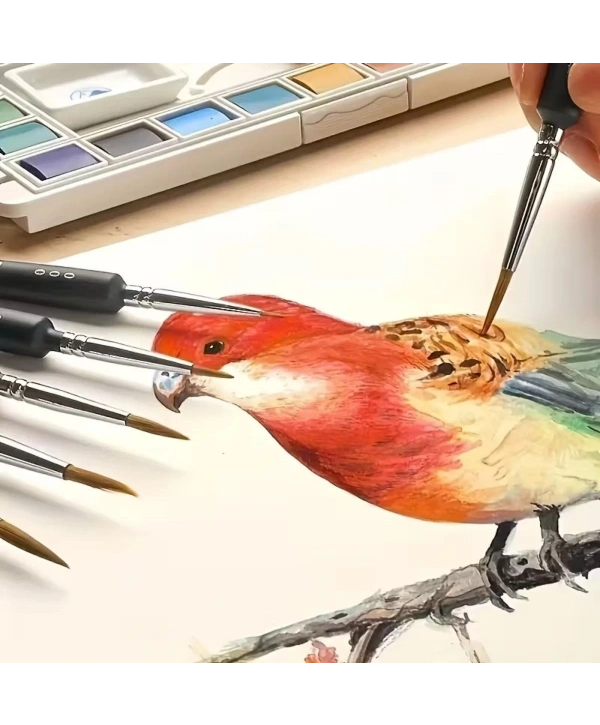 10 Adet Hobi ve Araba Rötüş Fırça Seti – İnce Detay Boyama, Model Yapımı ve Araç Çizik Giderme İçin Çok Amaçlı Fırça Takımı (5047)