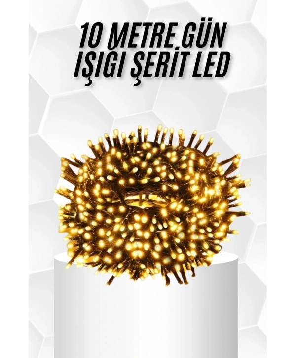 10 Metre Led Işık Gün Işığı Her Ortama Uygun Ampüllü