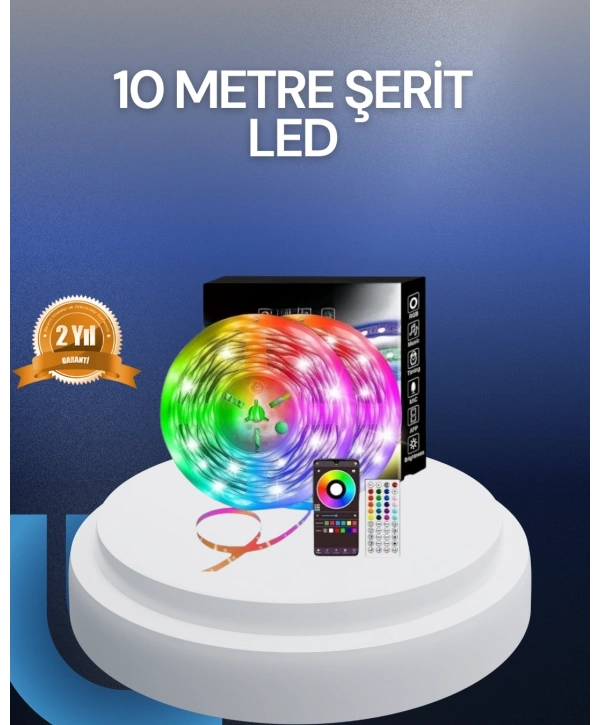 10 Metre USB Smart Şerit Led Kumandalı Telefon Kontrollü