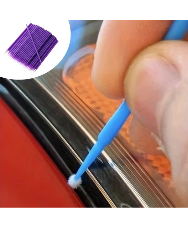 100’lü Mini Tek Kullanımlık Araba Rötüş Fırçası –İnce Uçlu Yumuşak Kıllı Boya Uygulayıcı, Otomotiv Detaylandırma (5047)