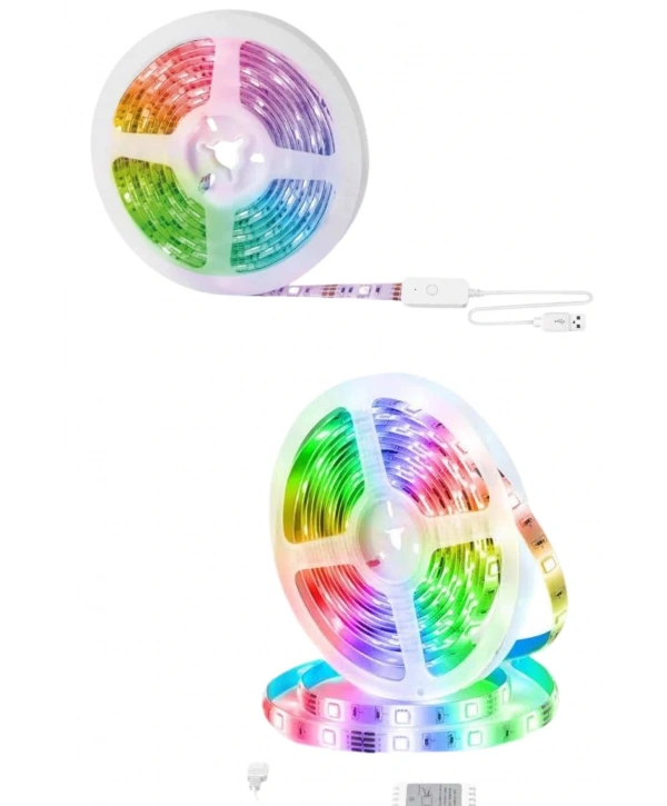 10M Şerit Led İç Mekan Renkli Rgb Şerit Led Kumandalı