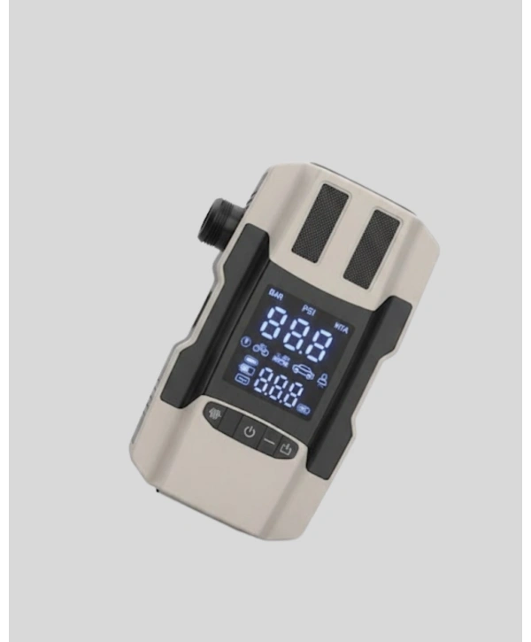 12.000 mAh Akü Takviye Powerbank Dahili Hava Pompalı Dijital Ekranlı