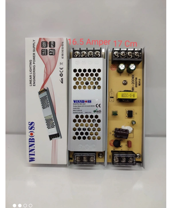 12V-16.5A-200W-IP20 ULTRA SLİM TRAFO (5047)