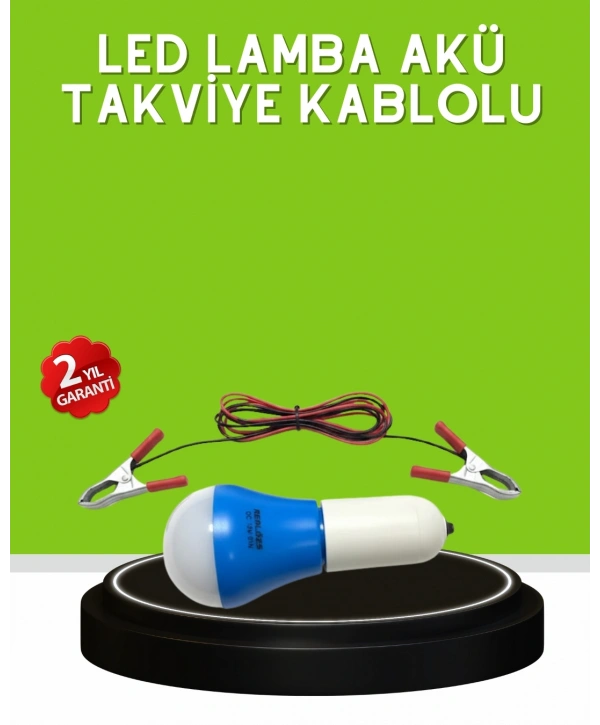 12V LED Ampul Anahtarlı Kablolu Pratik Aydınlatma