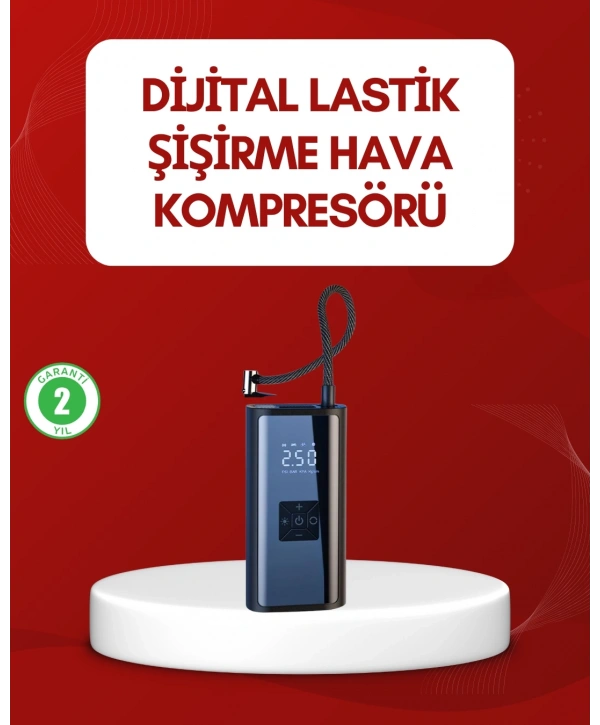12V Uyumlu Çok İşlevli Akıllı Araç Lastik Pompası