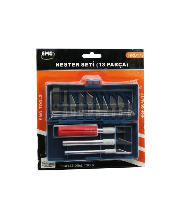 13 PCS  NEŞTER SETİ 13 FARKLI AÇI - ŞEKİLLİ UÇ   3 FARKLI KALINLIK - AĞIZLIKLI METAL SAP (5047)