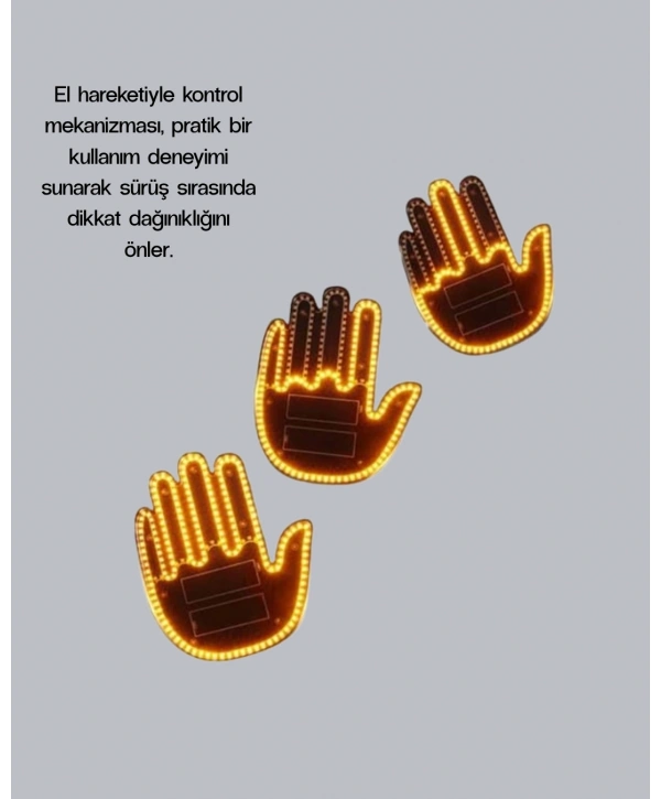 176 LED Amber Renkli El Hareketiyle Kontrol Edilen Motosiklet Dönüş Sinyali