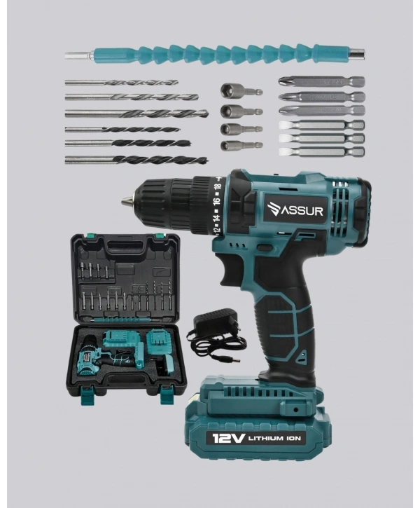 18 Parça Dijital Matkap Seti Çift Bataryalı