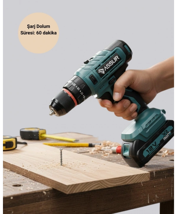 18 Parça Profesyonel Şarjlı Matkap Vidalama