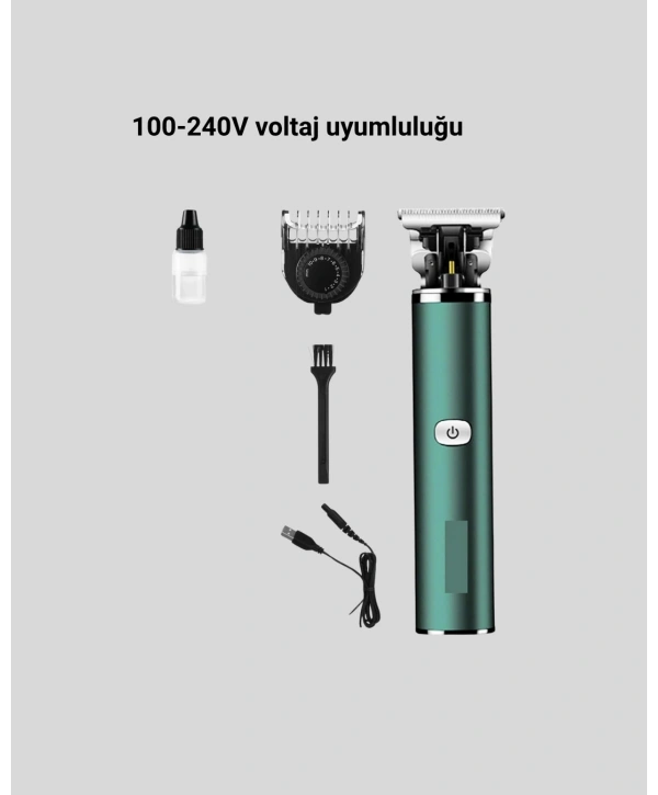 180 Dakika Kullanım Süreli Şarjlı Tıraş Makinesi – Hızlı Şarj, USB Girişli, Yüksek Kapasiteli