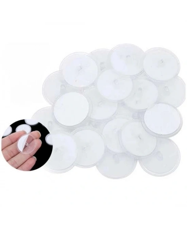 20 Adet Şeffaf Yuvarlak 3 Cm Çaplı Güçlü Disk Yapışkanlar (5047)