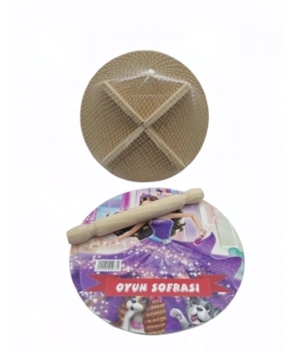 24CM RESİMLİ AHŞAP OYUN SOFRASI EKMEK TAHTA (5047)