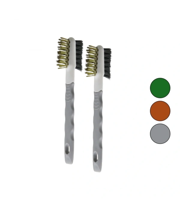 2PCS ÇİFT TARAFLI TEL BAŞLI TEL FIRÇA SERT - DAHA SERT TEL ÇIKARILABİLİR SAPLI (5047)