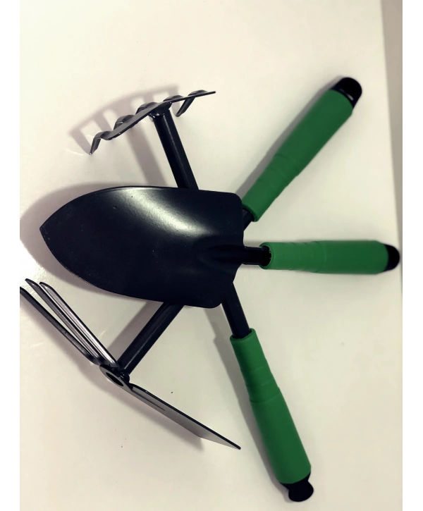 3 Parça Bahçe Seti - Çapa Tırmık Kazma Set (5047)