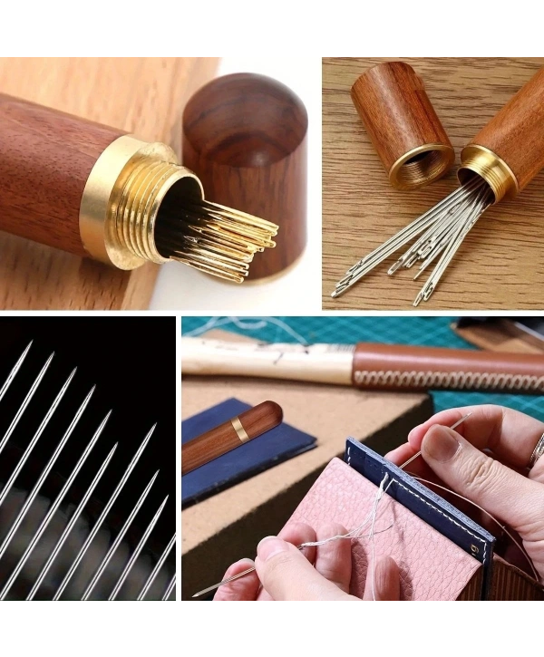 30 Adet İğneli Ahşap Kutulu Dikiş İğne Seti (5047)