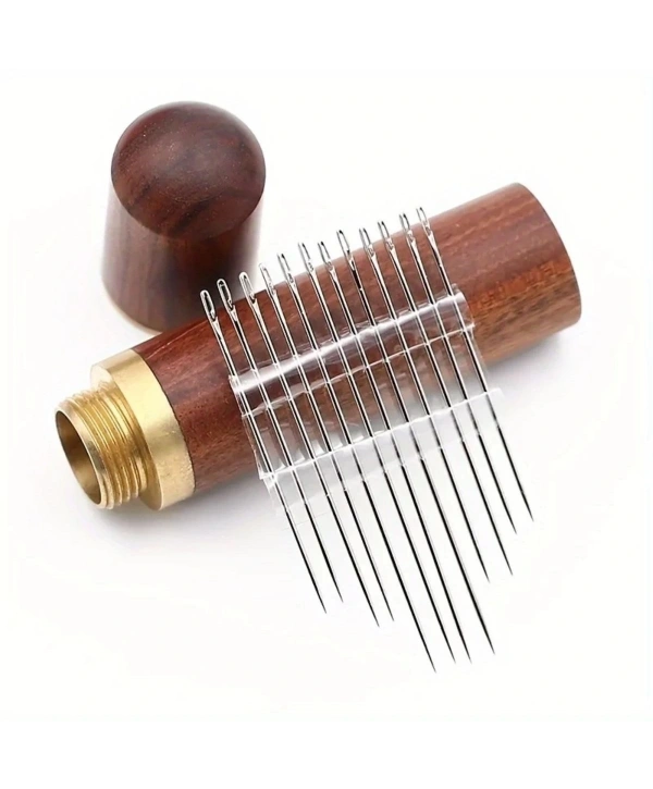 30 Adet İğneli Ahşap Kutulu Dikiş İğne Seti (5047)