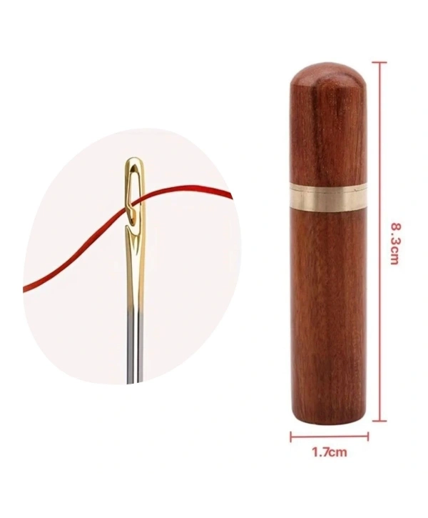 30 Adet İğneli Ahşap Kutulu Dikiş İğne Seti (5047)