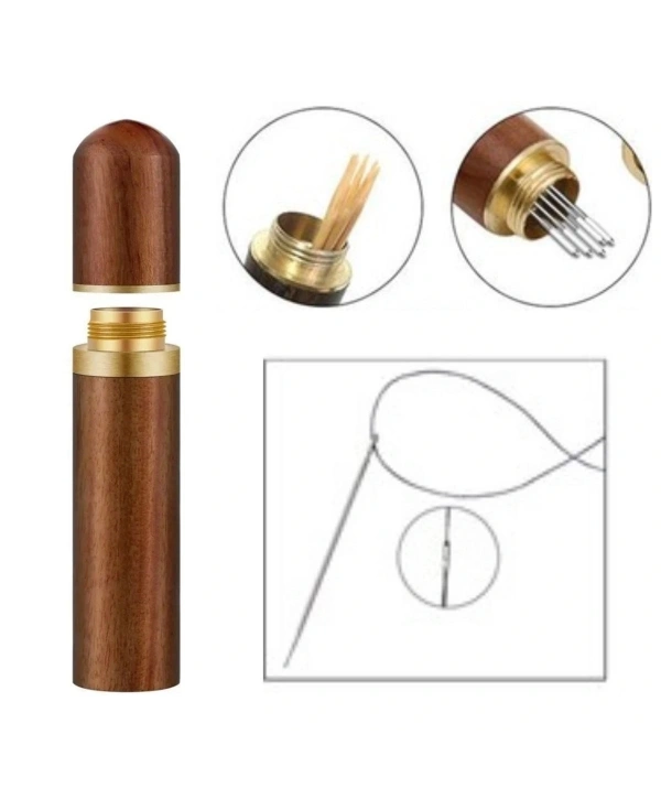 30 Adet İğneli Ahşap Kutulu Dikiş İğne Seti (5047)