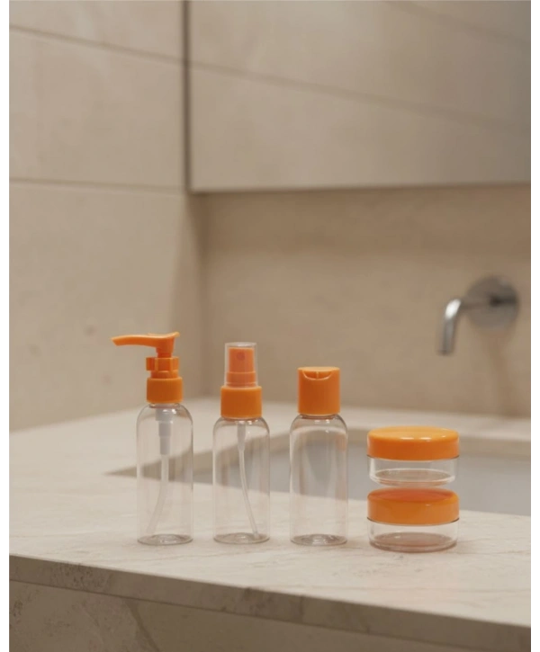 30 ml 5’li Seyahat Şişesi Seti Çantalı Kozmetik Organizer