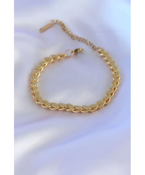 316L Çelik Arpa Gold Renk Kadın Bileklik
