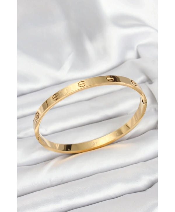 316L Çelik Gold Renk 65 mm Kadın Kelepçe Bileklik