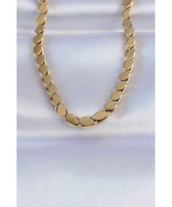 316L Çelik Gold Renk Arpa Model Kolye