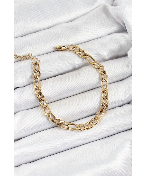 316L Çelik Gold Renk Zincir Erkek Bileklik