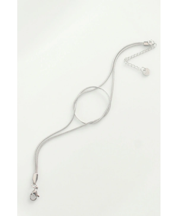 316L Çelik Gümüş Renk Düğüm Model Bileklik