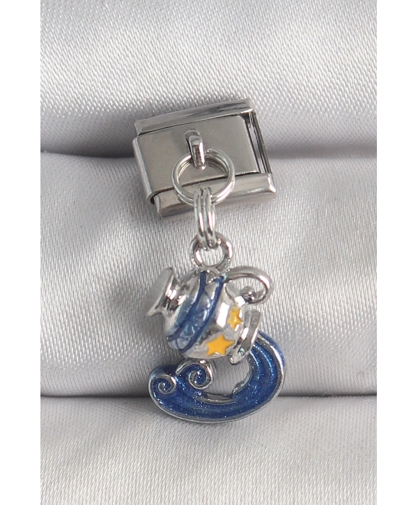 316L Çelik Gümüş Renk Sallantı Kova Burç Model Nomination Charm