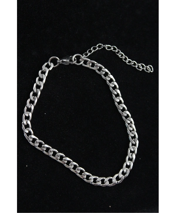 316L Çelik Klasik Model Gümüş Renk Erkek Bileklik