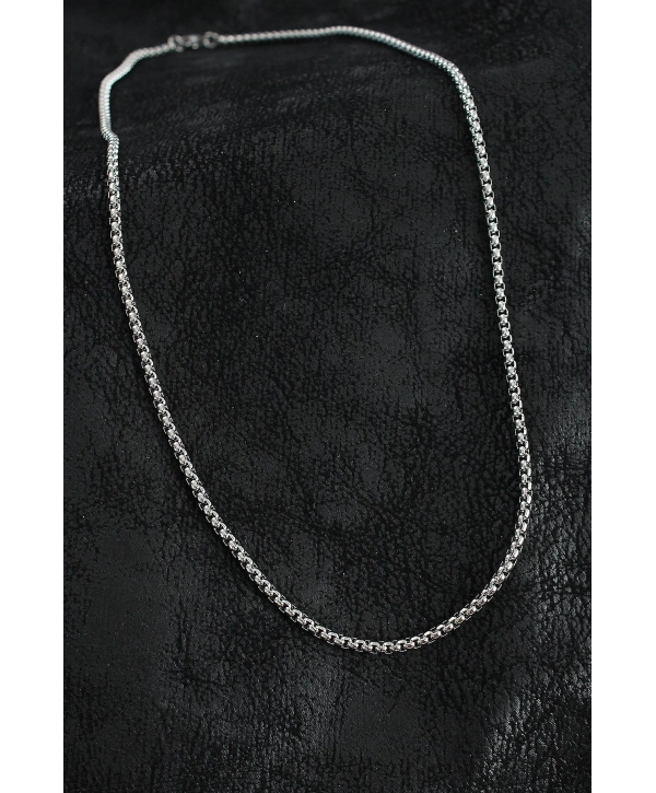 316L Çelik Örme Zincir Model Gümüş Renk Erkek Kolye