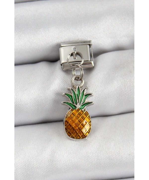 316L Çelik Sallantılı Ananas Model Gümüş Renk Nomination Charm