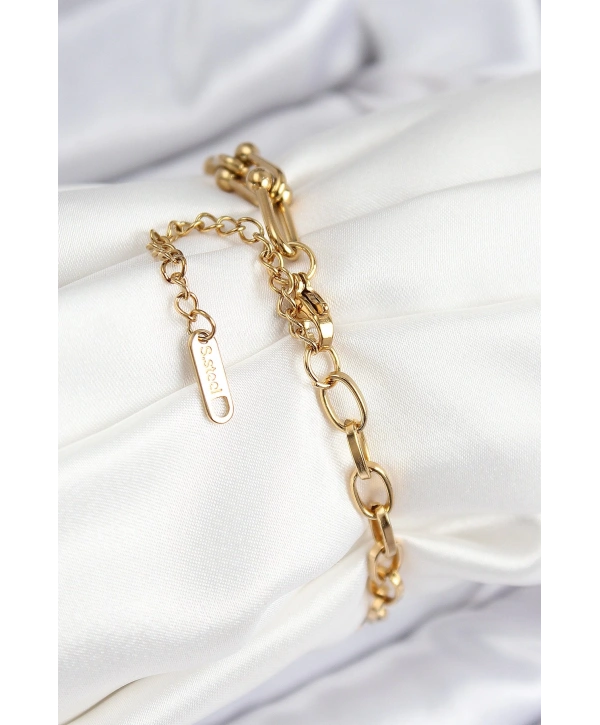 316L Çelik Tifany Ağaç Model Gold Renk Kadın Bileklik