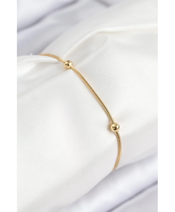 316L Çelik Topcuk Model Gold Renk Kadın Bileklik