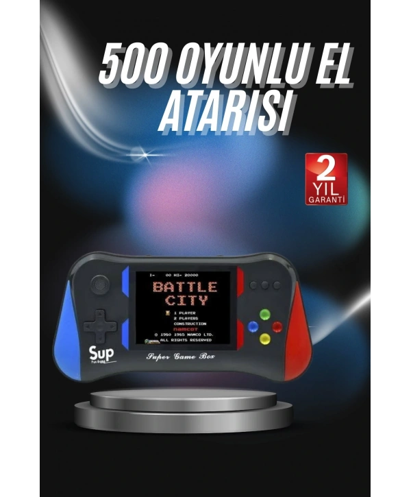 3.5 İnç 500ü 1 Arada Klasik Oyun Konsolu Nostalji Oyunlu Atari