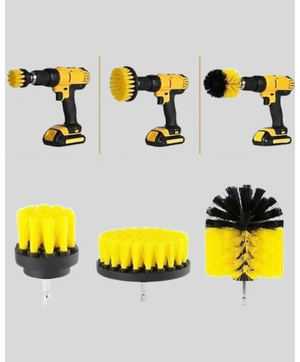 3’lü Matkap Ucu Fırça Seti – Derinlemesine Temizlik, Tüm Yüzeylerle Uyumlu