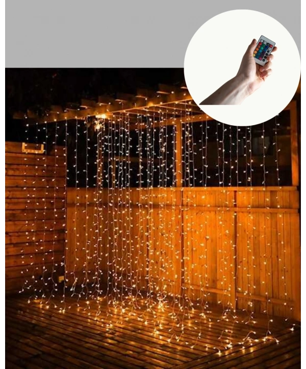 3x3 Metre Perde LED Işık – Parti ve Bahçe Dekorasyonu