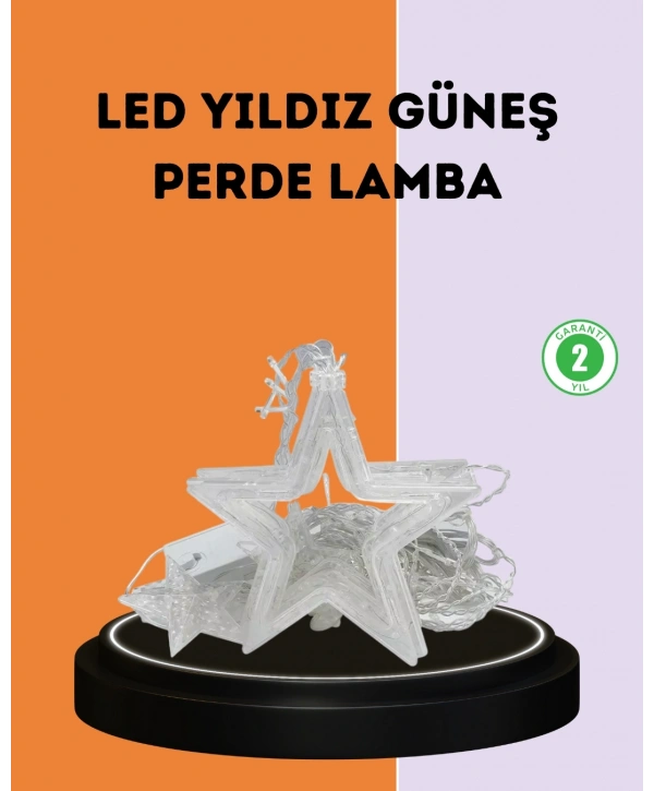 3x3 Metre Yıldız Peri Led Perde Işık Romantik Dekorasyon