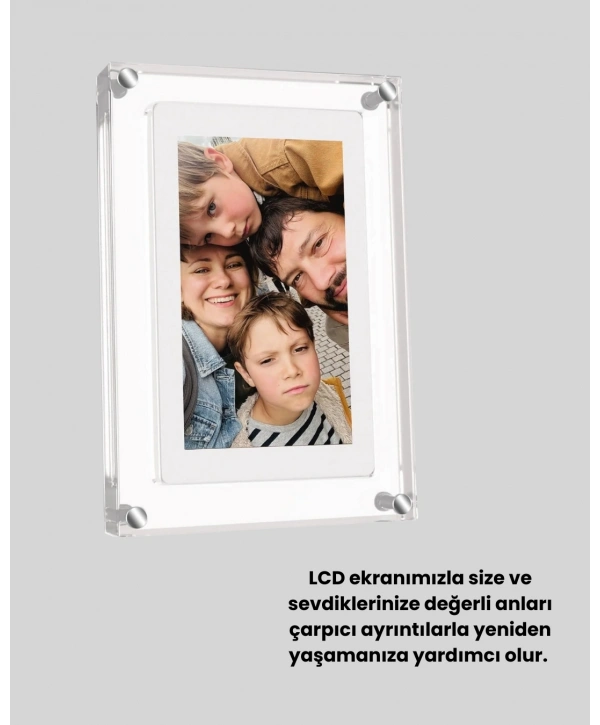 450 Nit Yüksek Parlaklık 7 İnç Dijital Resim Çerçevesi – Her Açıdan Net Görüntü
