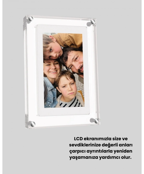 4GB Hafızalı 7 İnç Dijital Fotoğraf Çerçevesi – Yüzlerce Anınızı Saklayın