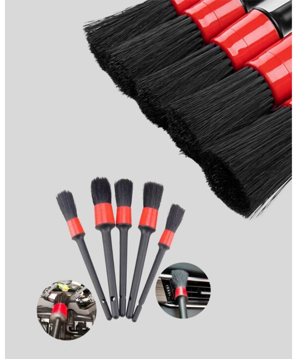 5 Boy Fırçalı Araba Temizlik Seti-Derin Temizlik Sağlayan Yumuşak Fırçalar
