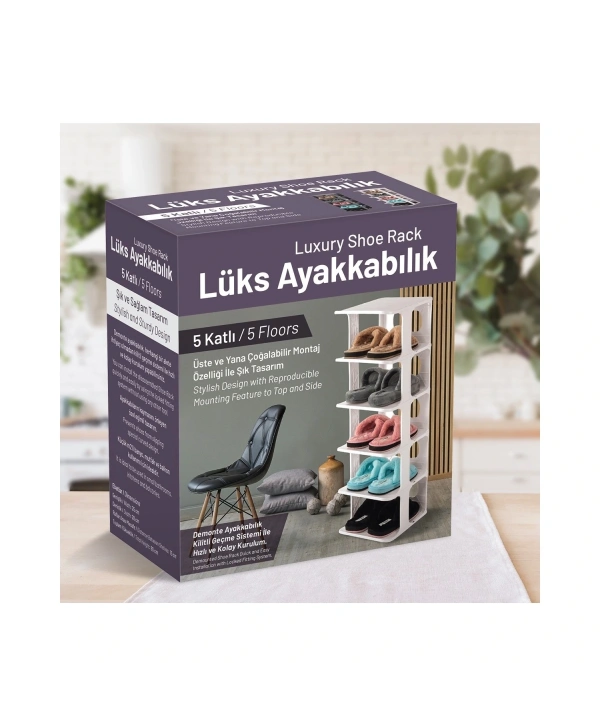 5 Katlı Pratik Ayakkabılık - Ayakkabı Rafı (5047)