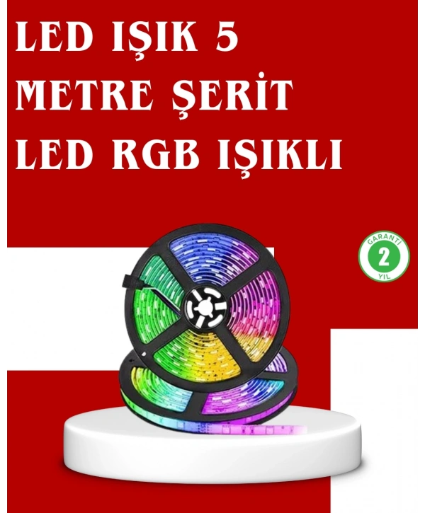 5 Metre Kumandalı RGB Şerit LED Aydınlatma