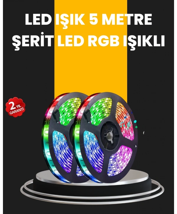 5 Metre Kumandalı Su Geçirmez Şerit LED