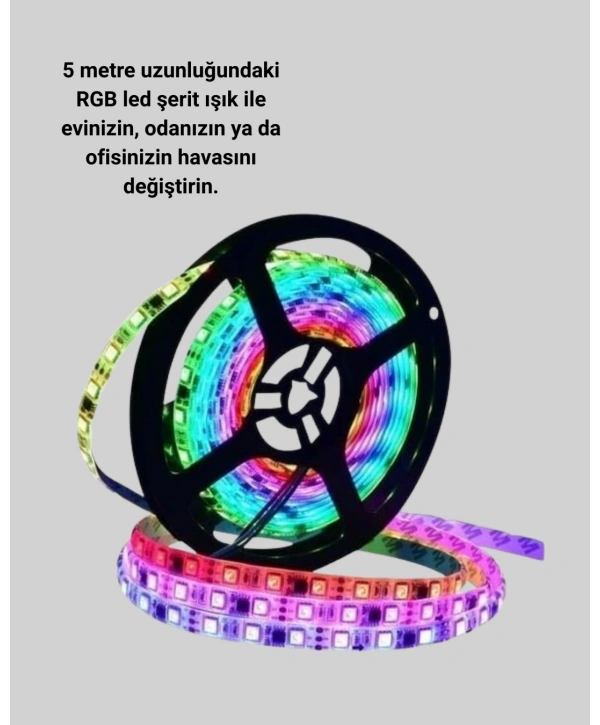 5 Metre Kumandalı Su Geçirmez Şerit LED