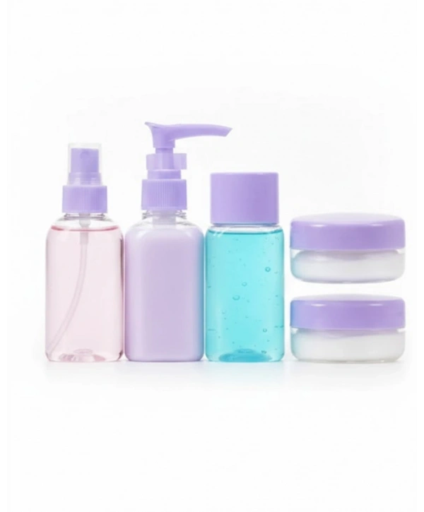 5 Parça Seyahat Banyo Seti 30 ml Şeffaf Taşınabilir Şişe Seti