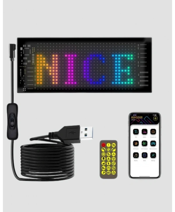 5V USB Akıllı Piksel LED Panel – Mobil Uygulama Kontrollü, Renkli Işık Efektli