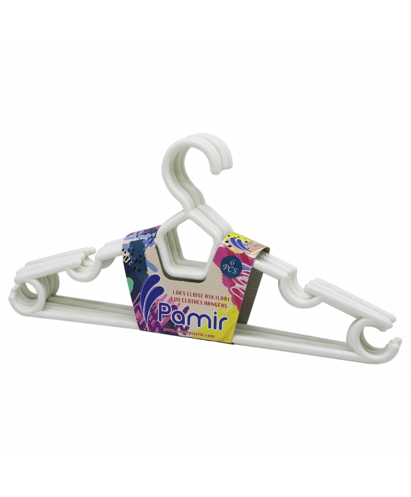 6 PARÇA  PLASTİK KARİZMA ELBİSE ASKI (5047)